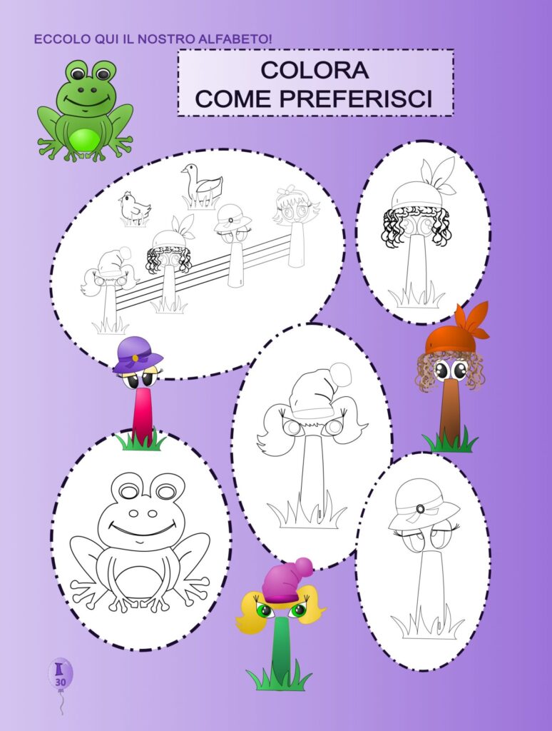 pagina del capitolo della "I: disegni da colorare