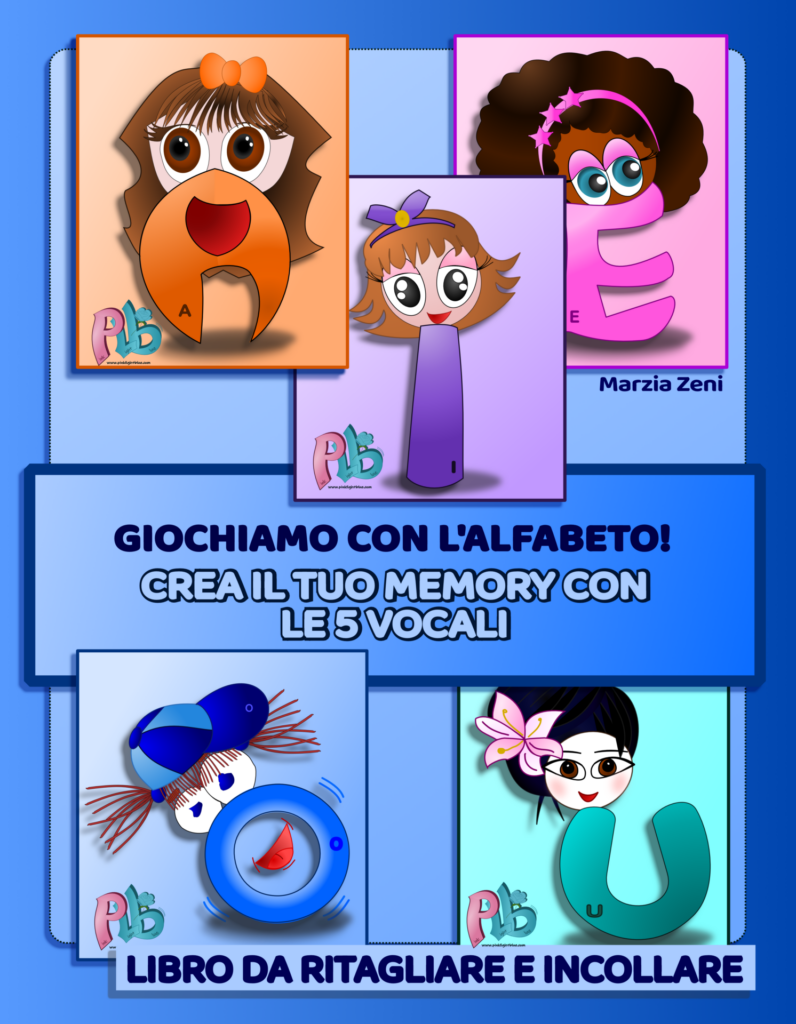 copertina libro "Crea il tuo memory con le vocali"