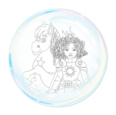 bolla di sapone con disegno del libro