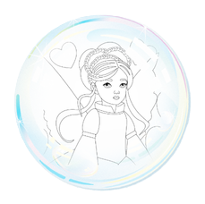 bolla di sapone con disegno del libro