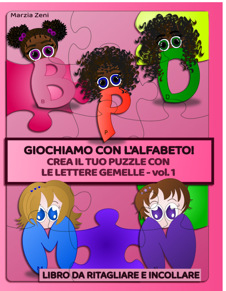 copertina libro "Crea il tuo puzzle con le lettere gemelle - vol. 1"