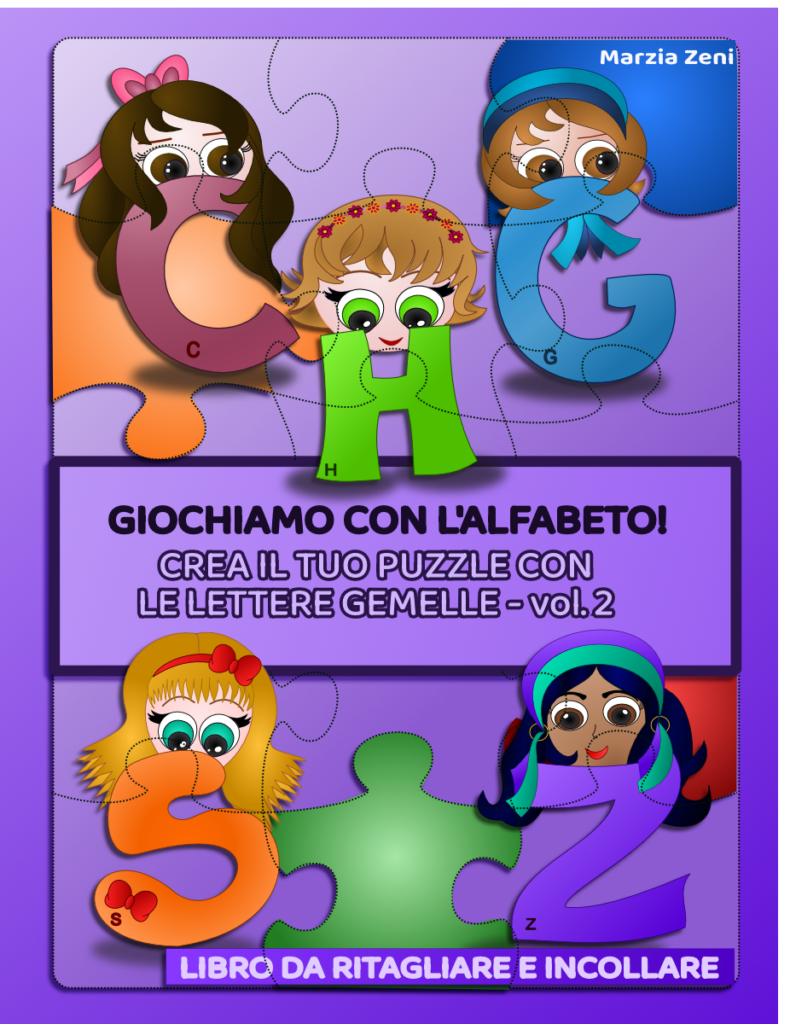 copertina libro "Crea il tuo puzzle con le lettere gemelle - vol. 2"