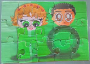 puzzle coppia "HO" verde
