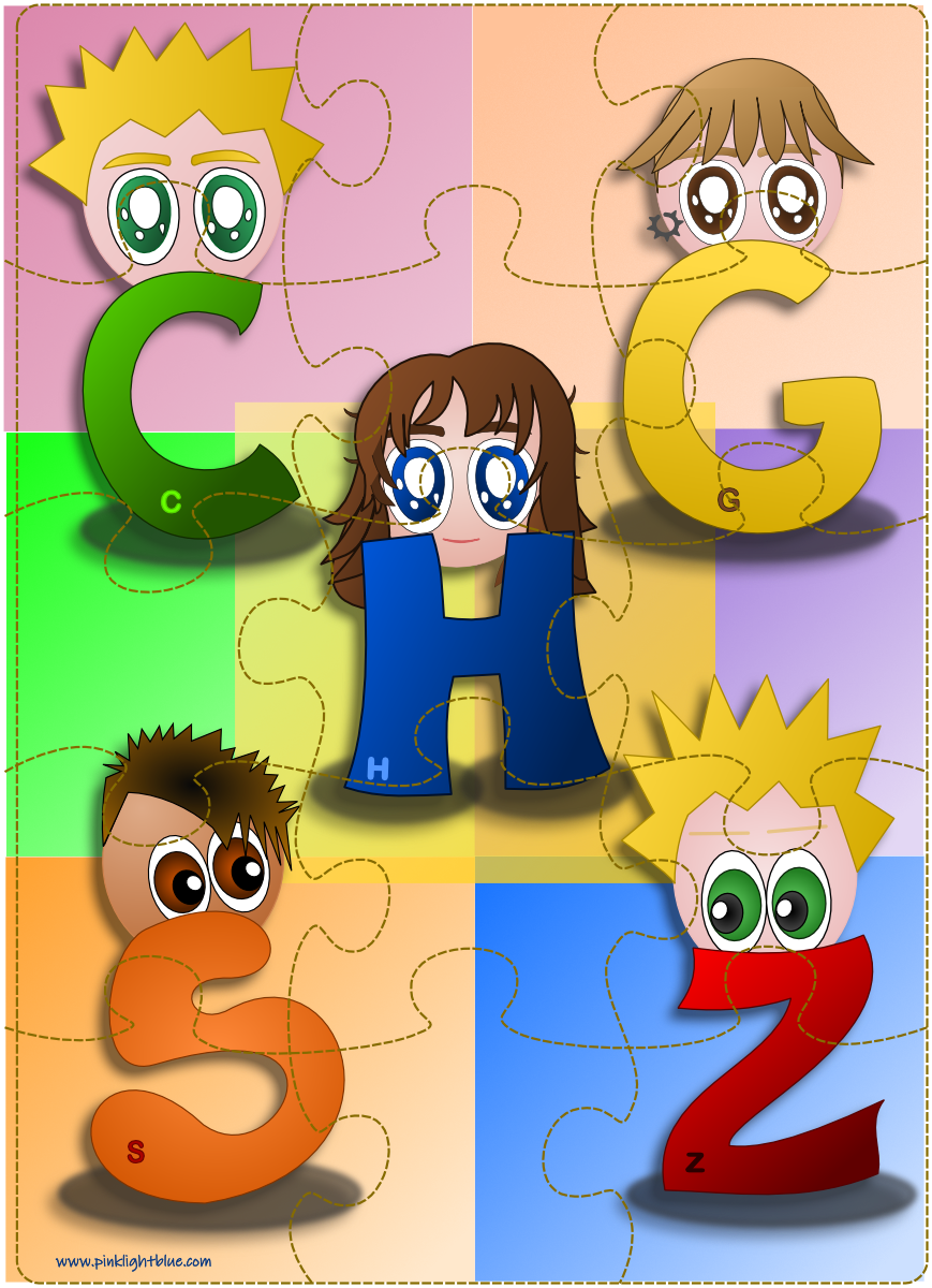 maxi puzzle lettere CGHSZ versione maschile