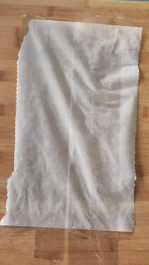 carta forno ricoperta con lo scotch