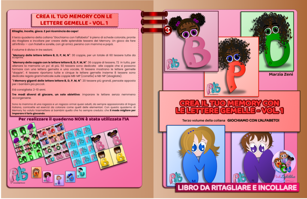 copertina quaderno "crea il tuo memory con le lettere gemelle - vol. 1".