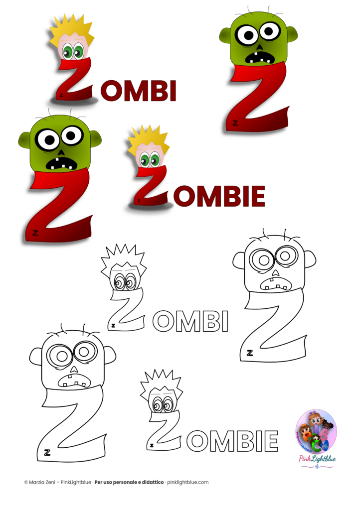 scheda da colorare: zombi/zombie